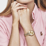 Rolex Datejust 28 279138RBR 'Ladies' Yellow Gold Champagne Diamond Dial President (2022)