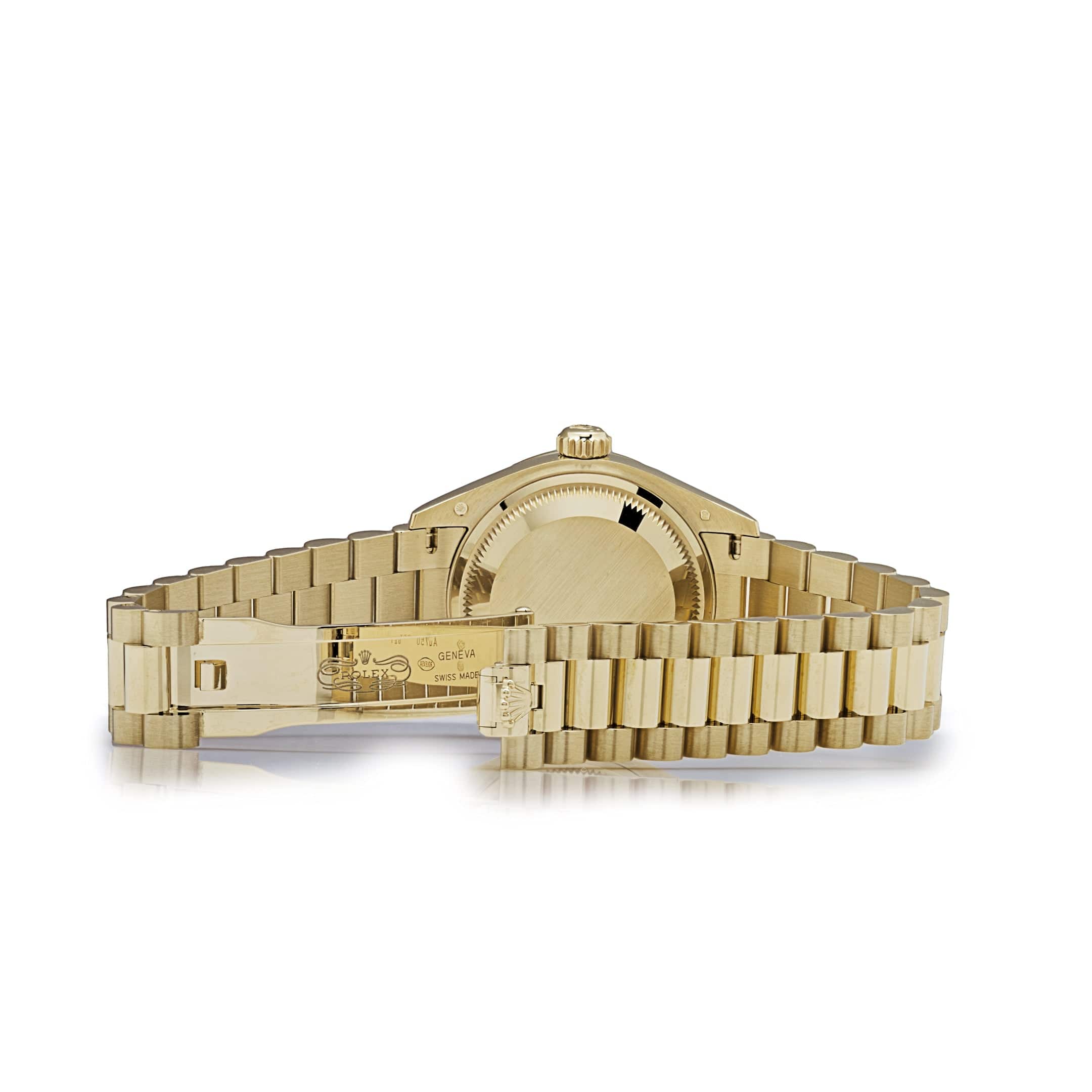 Rolex Datejust 28 279138RBR 'Ladies' Yellow Gold Champagne Diamond Dial President (2025)