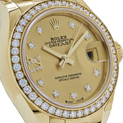 Rolex Datejust 28 279138RBR 'Ladies' Yellow Gold Champagne Diamond Dial President (2025)