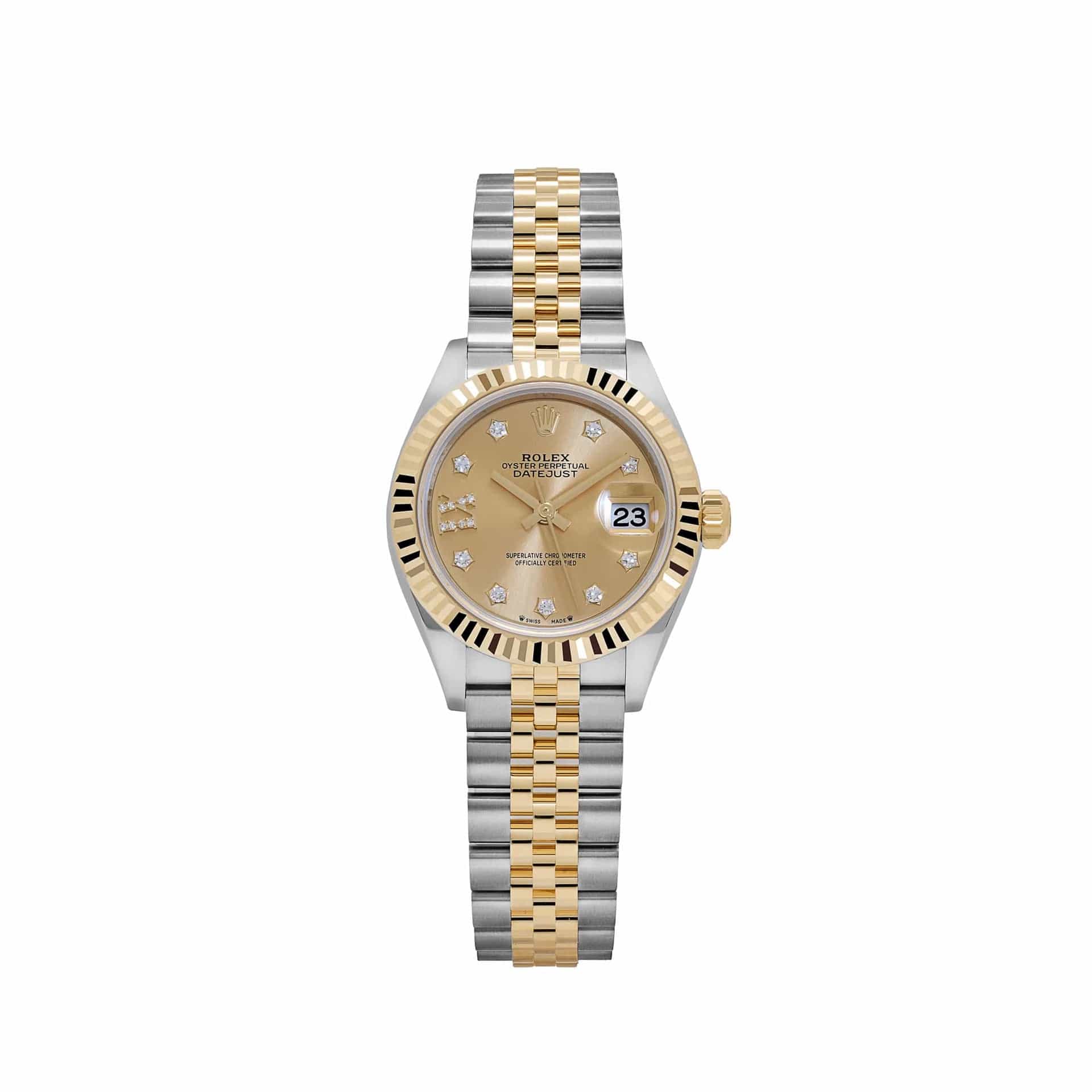 Rolex Datejust 28 279173 'Ladies' Stainless Steel Yellow Gold Champagne Diamond Dial Jubilee (2026)