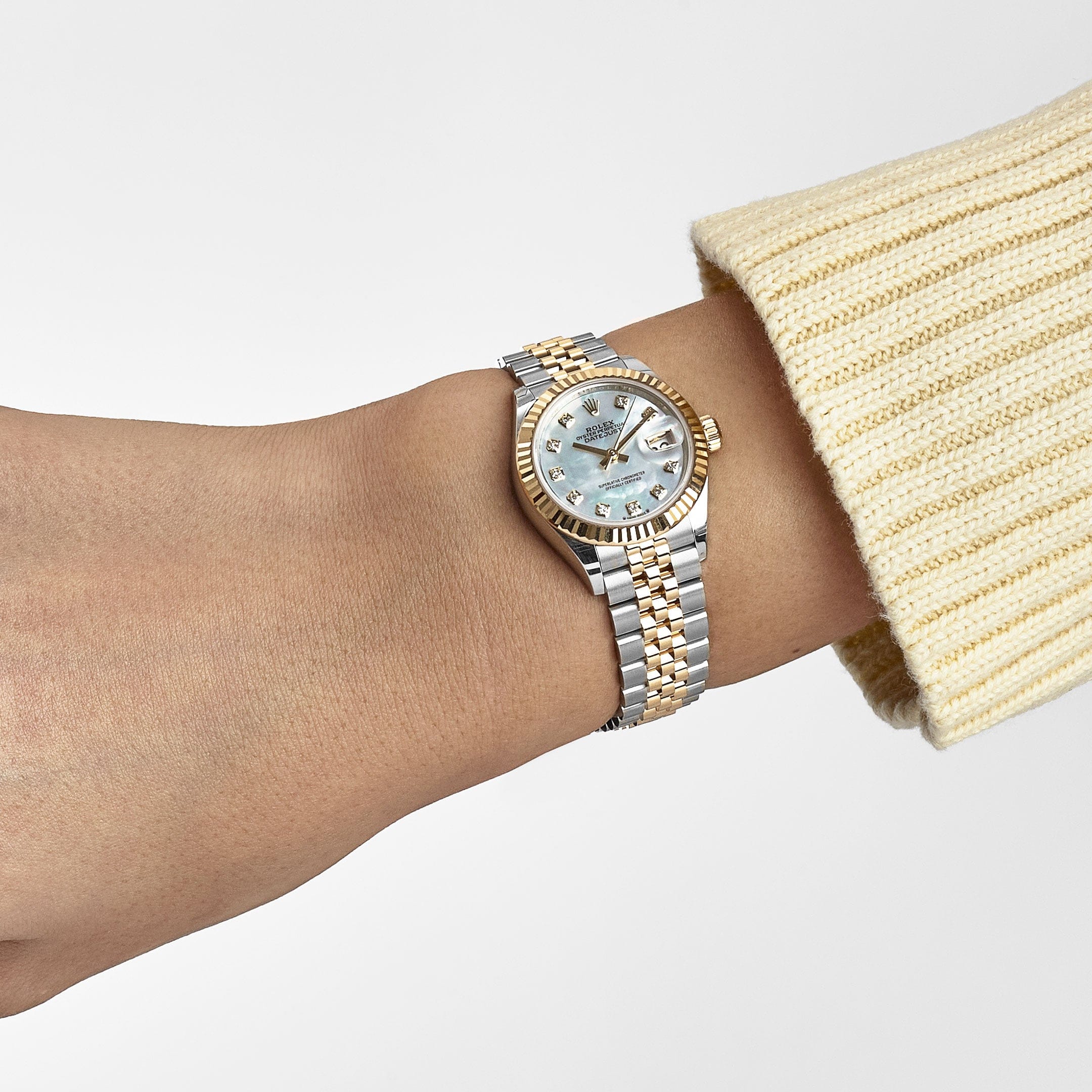 Rolex Datejust 28 279173 'Ladies' Stainless Steel Yellow Gold Mother of Pearl Diamond Dial Jubilee (2025)
