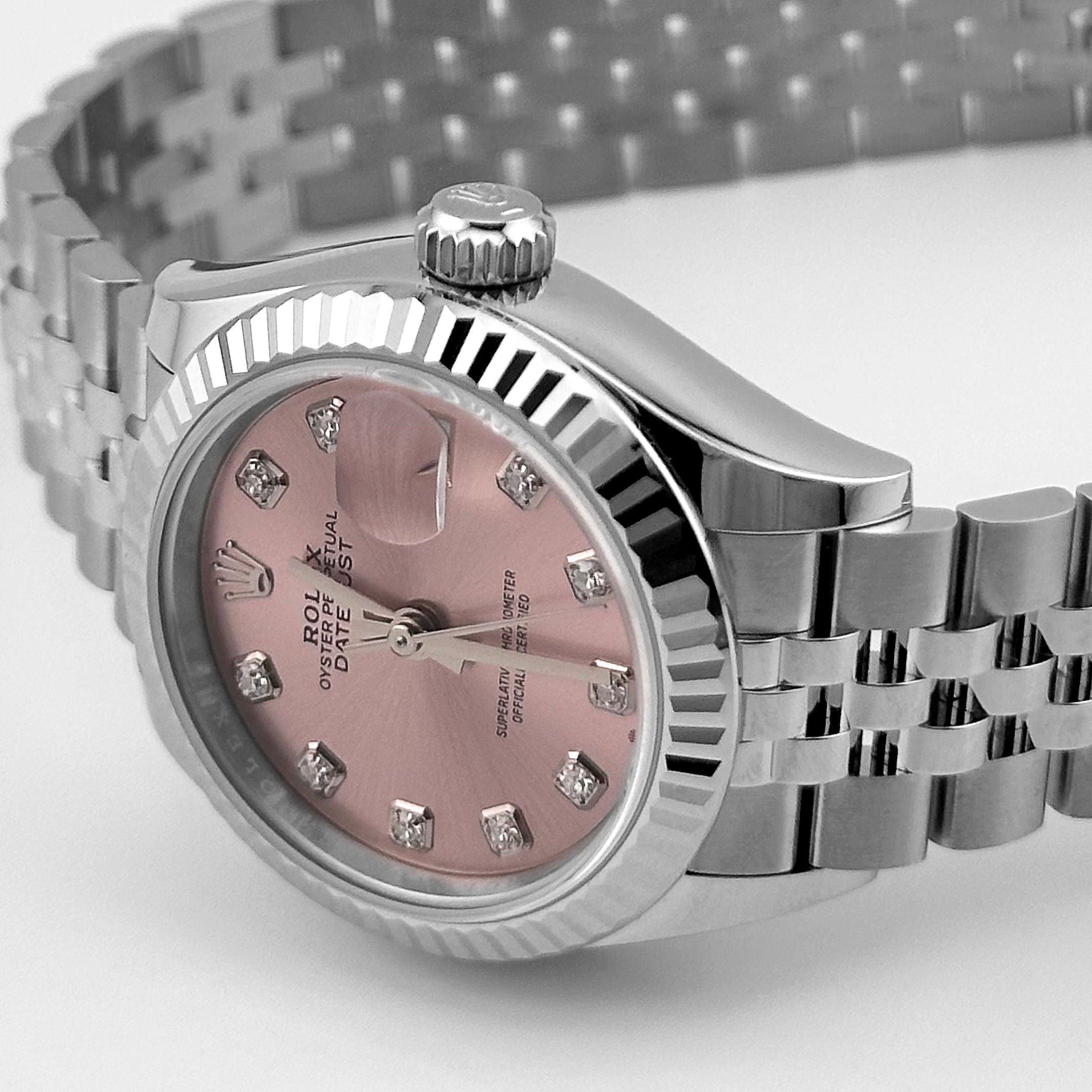 Rolex Datejust 28 279174 'Ladies' Stainless Steel Pink Diamond Dial Jubilee (2025)