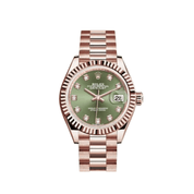Rolex Datejust 28 279175 'Ladies' Rose Gold Olive Diamond Dial (2025)