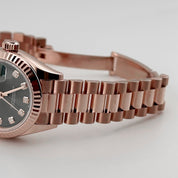 Rolex Datejust 28 279175 'Ladies' Rose Gold Olive Diamond Dial (2025)