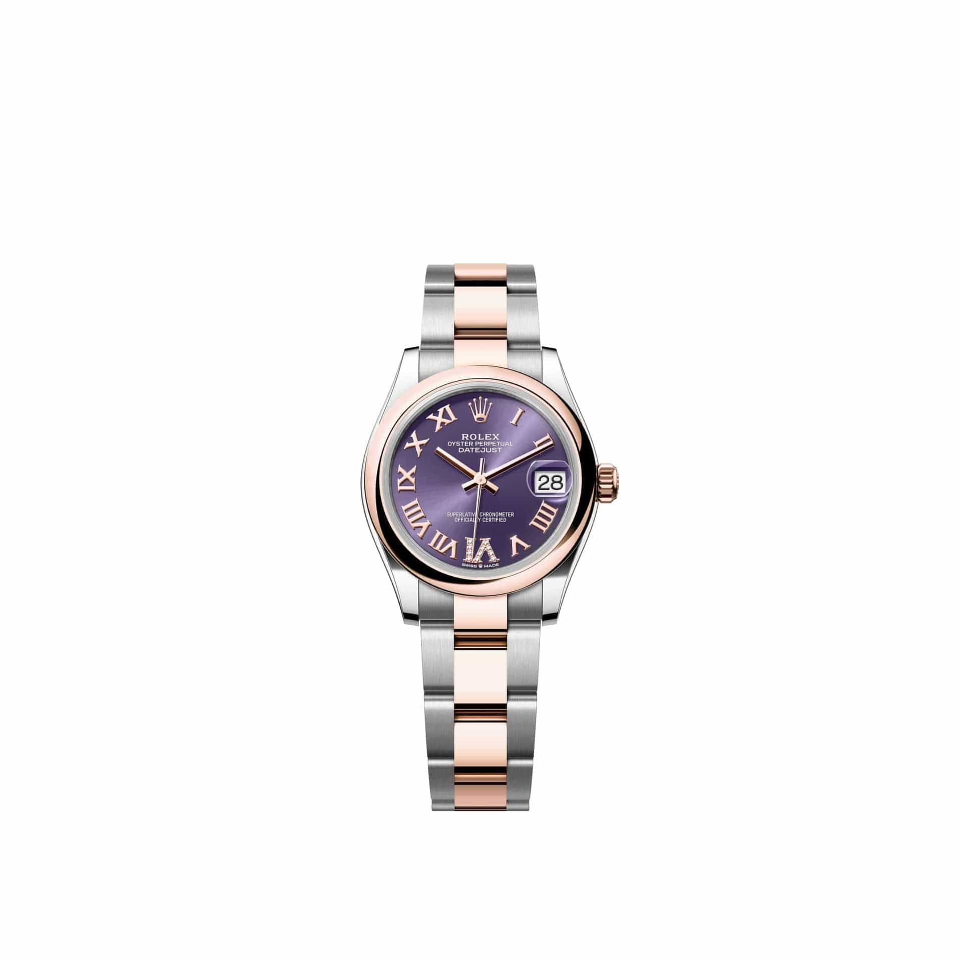 Rolex Datejust 31 278241 Rose Gold Stainless Steel Aubergine Diamond Roman Dial Oyster (2026)