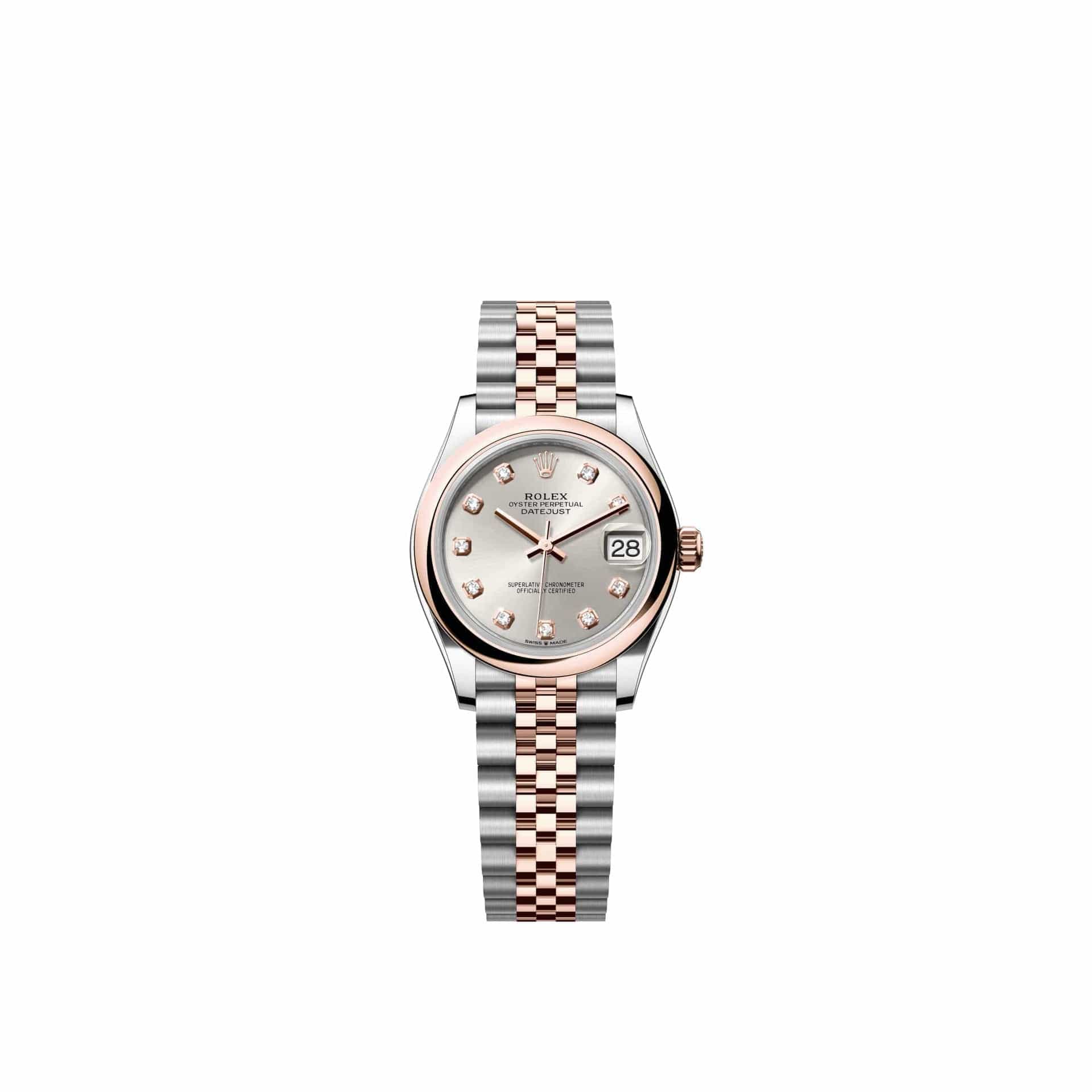Rolex Datejust 31 278241 Rose Gold Stainless Steel Silver Diamond Dial Jubilee (2026)