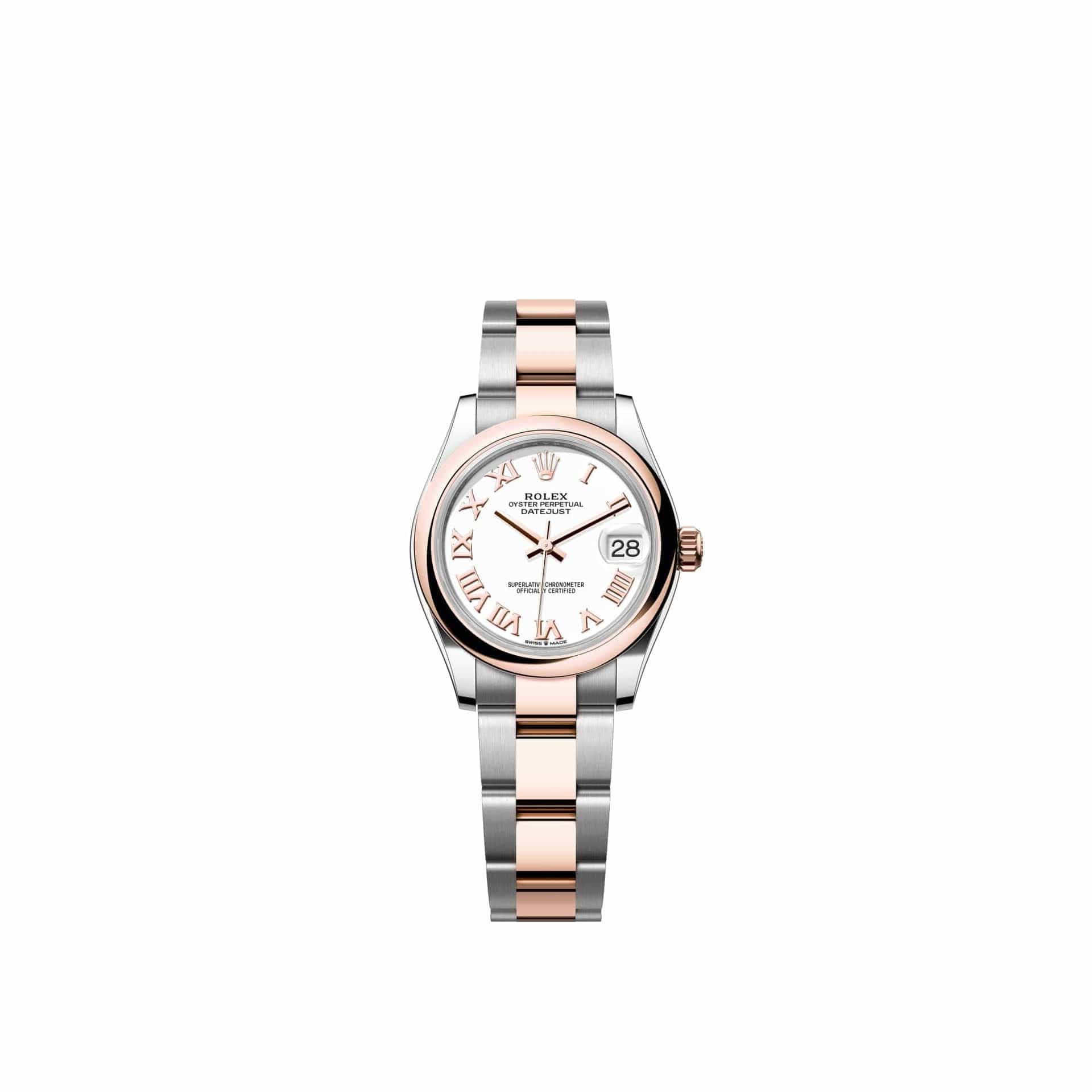 Rolex Datejust 31 278241 Rose Gold Stainless Steel White Roman Dial Oyster (2026)
