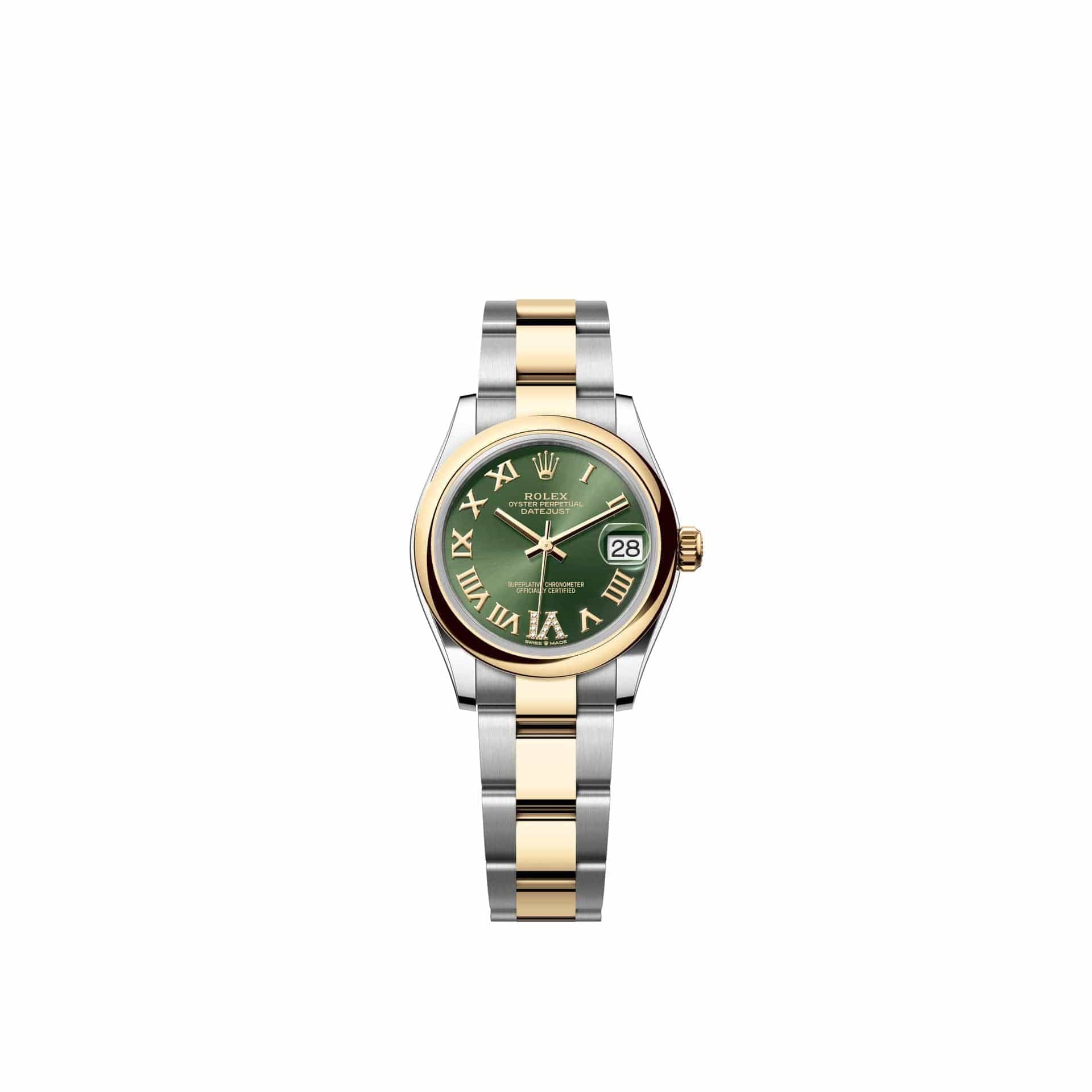 Rolex Datejust 31 278243 Yellow Gold Stainless Steel Olive Green Diamond Roman Dial Oyster (2026)