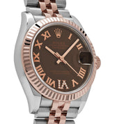 Rolex Datejust 31 278271 'Ladies' Rose Gold Stainless Steel Roman Chocolate Dial Jubilee (2024)