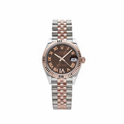 Rolex Datejust 31 278271 'Ladies' Rose Gold Stainless Steel Roman Chocolate Dial Jubilee