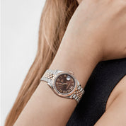 Rolex Datejust 31 278271 'Ladies' Rose Gold Stainless Steel Roman Chocolate Dial Jubilee