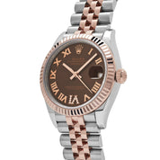Rolex Datejust 31 278271 'Ladies' Rose Gold Stainless Steel Roman Chocolate Dial Jubilee