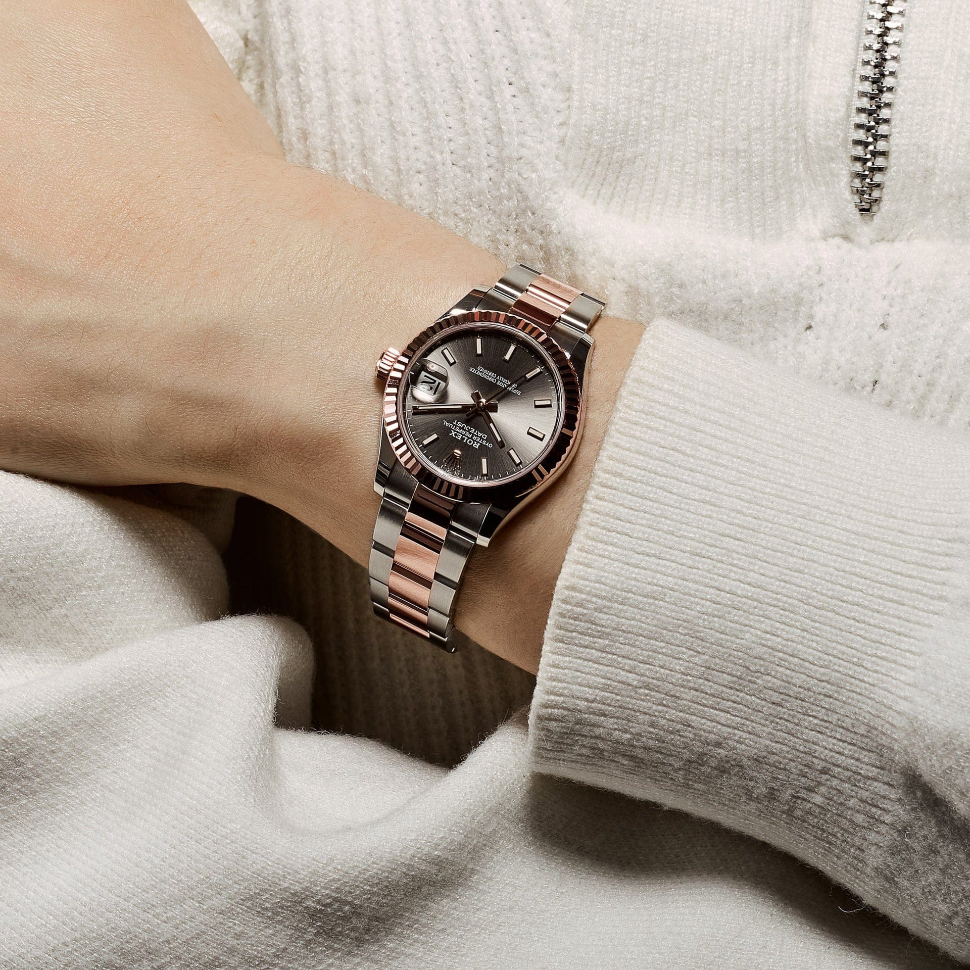 Rolex Datejust 278271 'Ladies' Rose Gold Stainless Steel Slate Dial Oyster (2025)