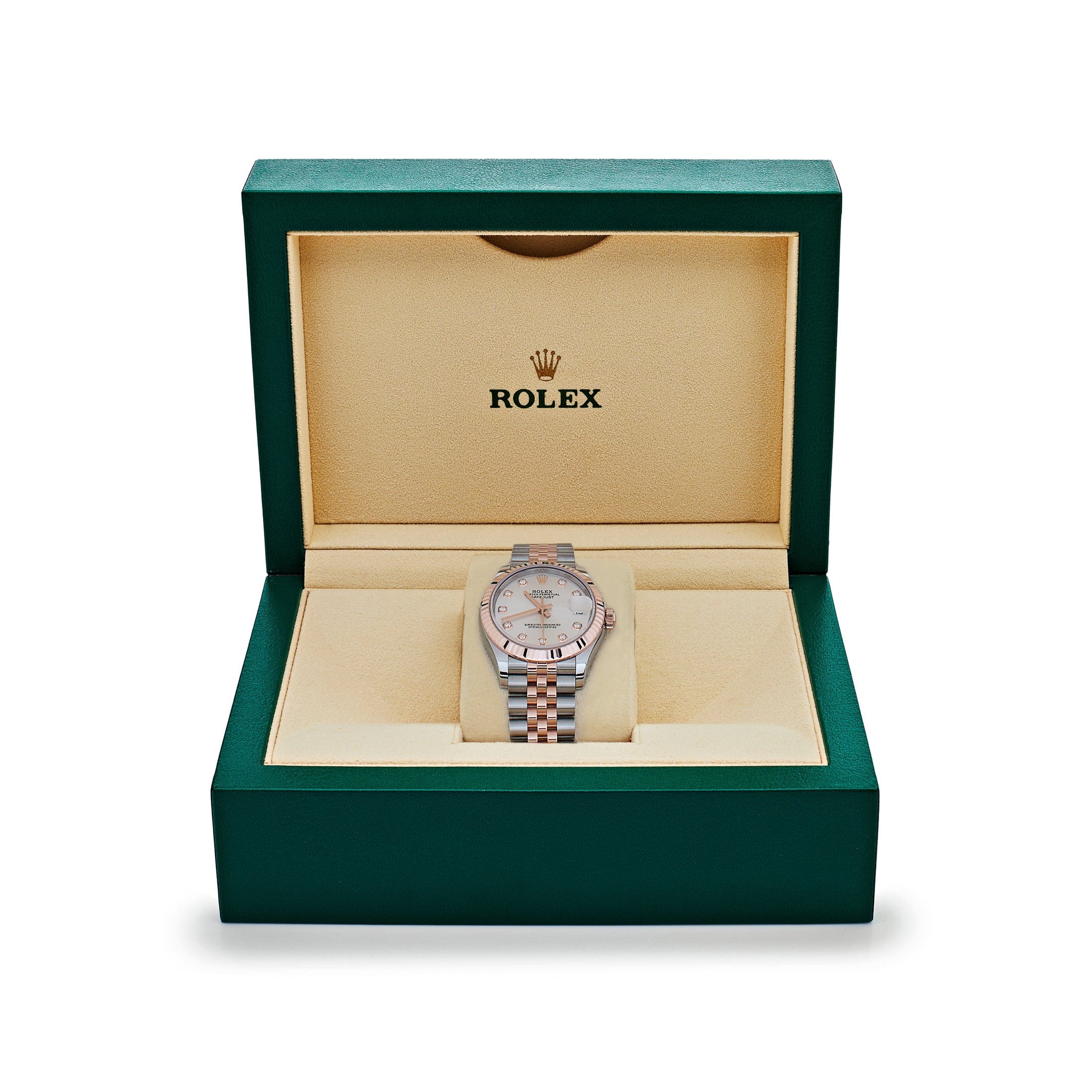 Rolex Datejust 278271 'Ladies' Stainless Steel Rose Gold Silver Diamond Dial (2025)