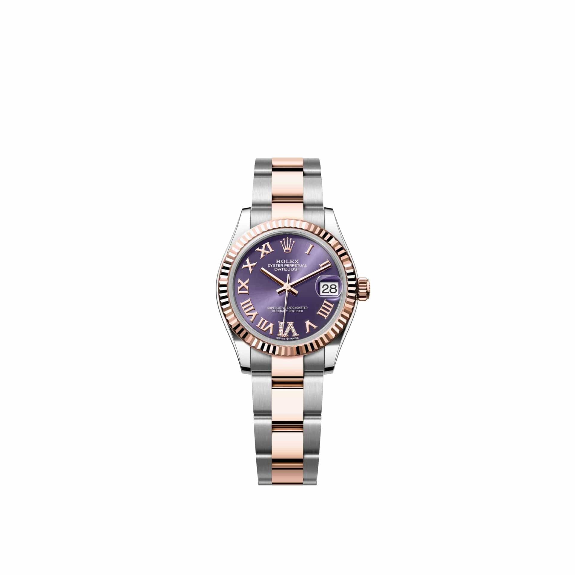 Rolex Datejust 31 278271 Rose Gold Stainless Steel Aubergine Diamond Roman Dial Oyster (2026)