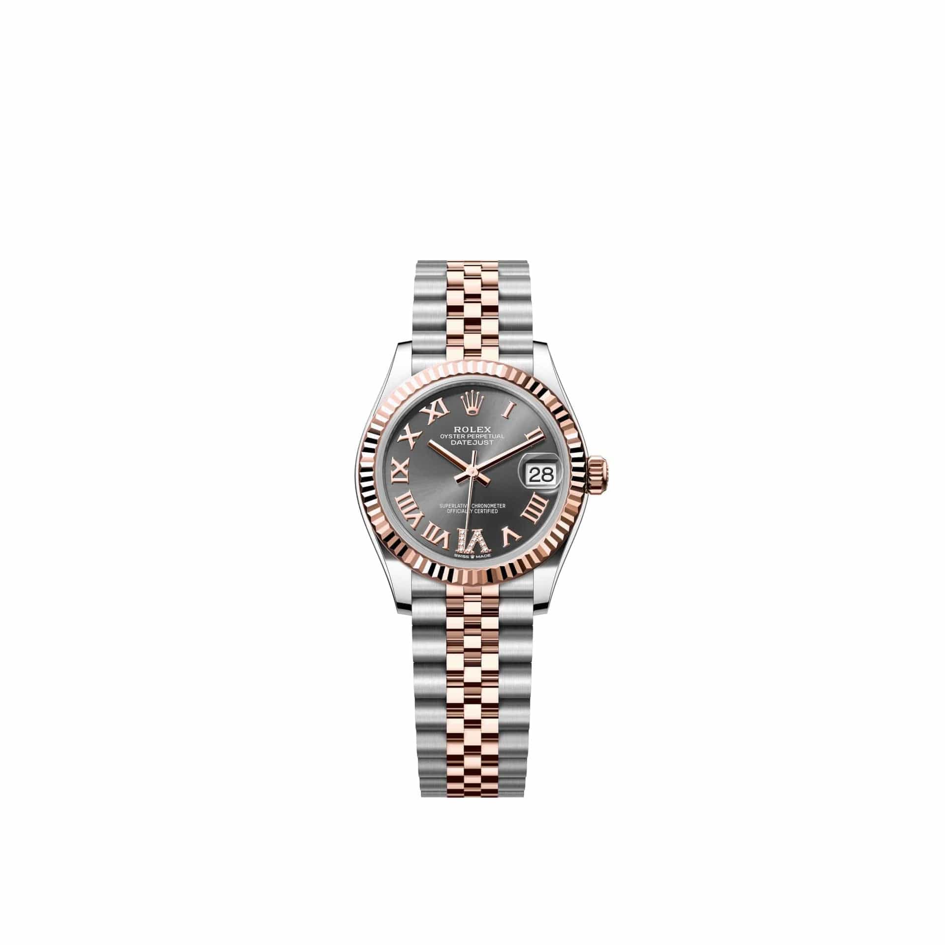 Rolex Datejust 31 278271 Rose Gold Stainless Steel Slate Diamond Roman Dial Jubilee (2026)