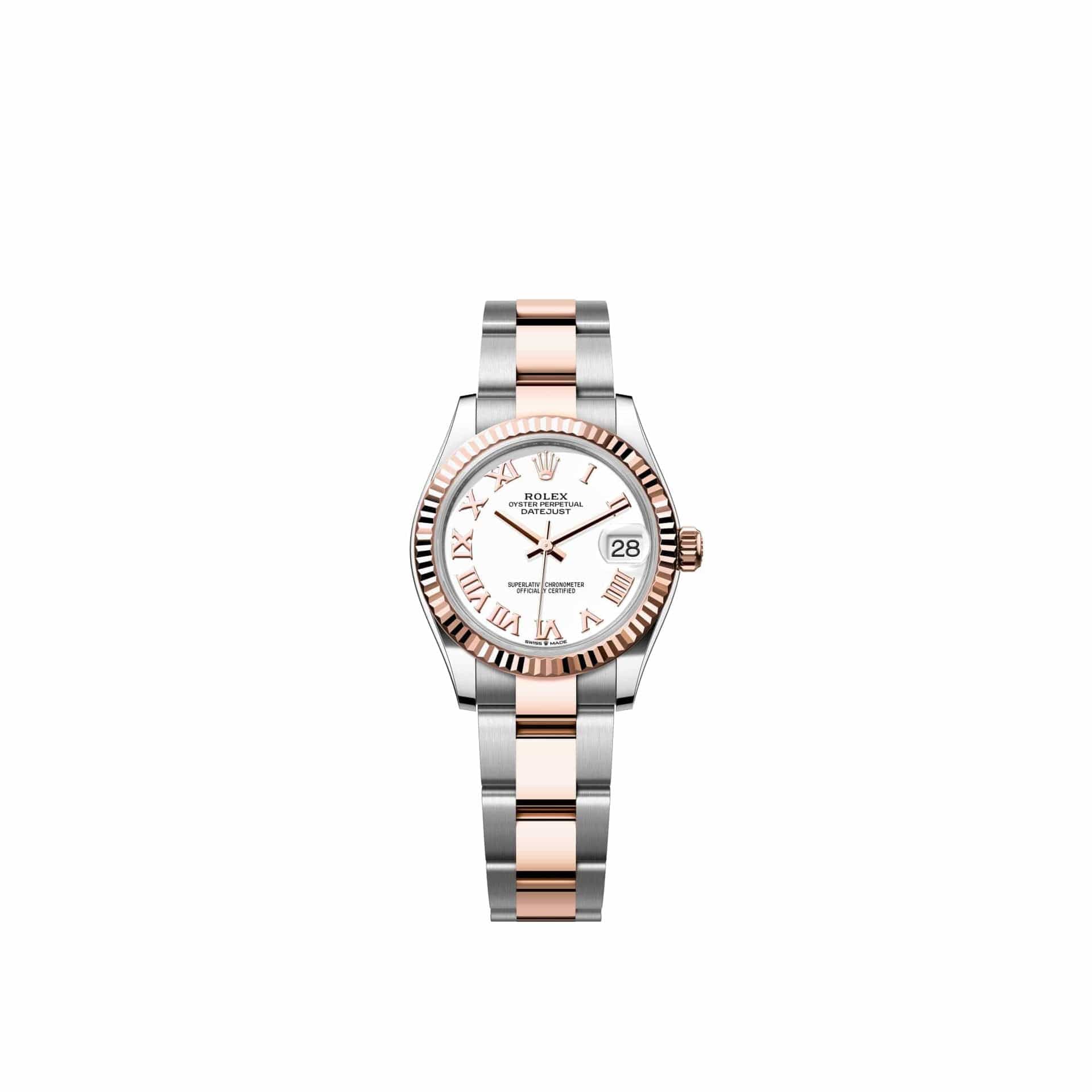 Rolex Datejust 31 278271 Rose Gold Stainless Steel White Roman Dial Oyster (2026)