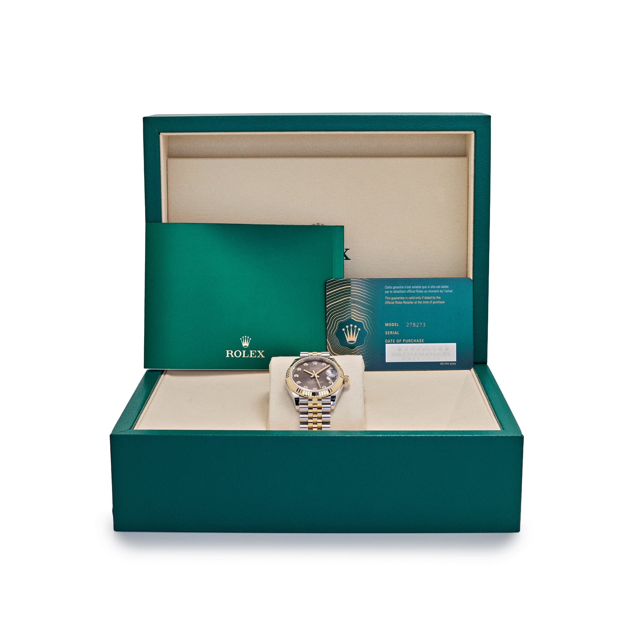 ROLEX ギフトボックスセット Rolex Datejust 31 278273 'Ladies' Stainless Steel Yellow Gold Dark