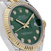 Rolex Datejust 31 278273 'Ladies' Stainless Steel Yellow Gold Olive Green Diamond Dial Jubilee (2026)