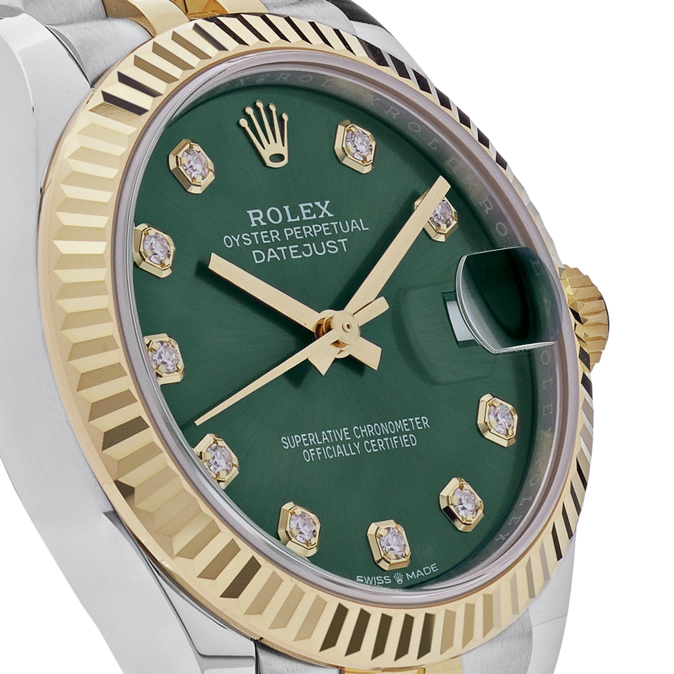 Rolex Datejust 31 278273 'Ladies' Stainless Steel Yellow Gold Olive Green Diamond Dial Jubilee (2026)