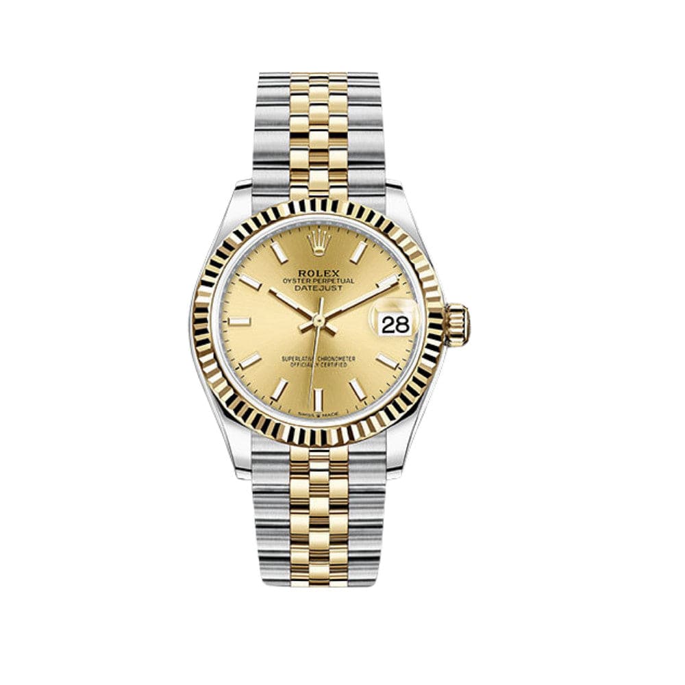 Luxury Watch Rolex Datejust 31 Yellow Gold & Stainless Steel Champagne Dial 278273 Wrist Aficionado