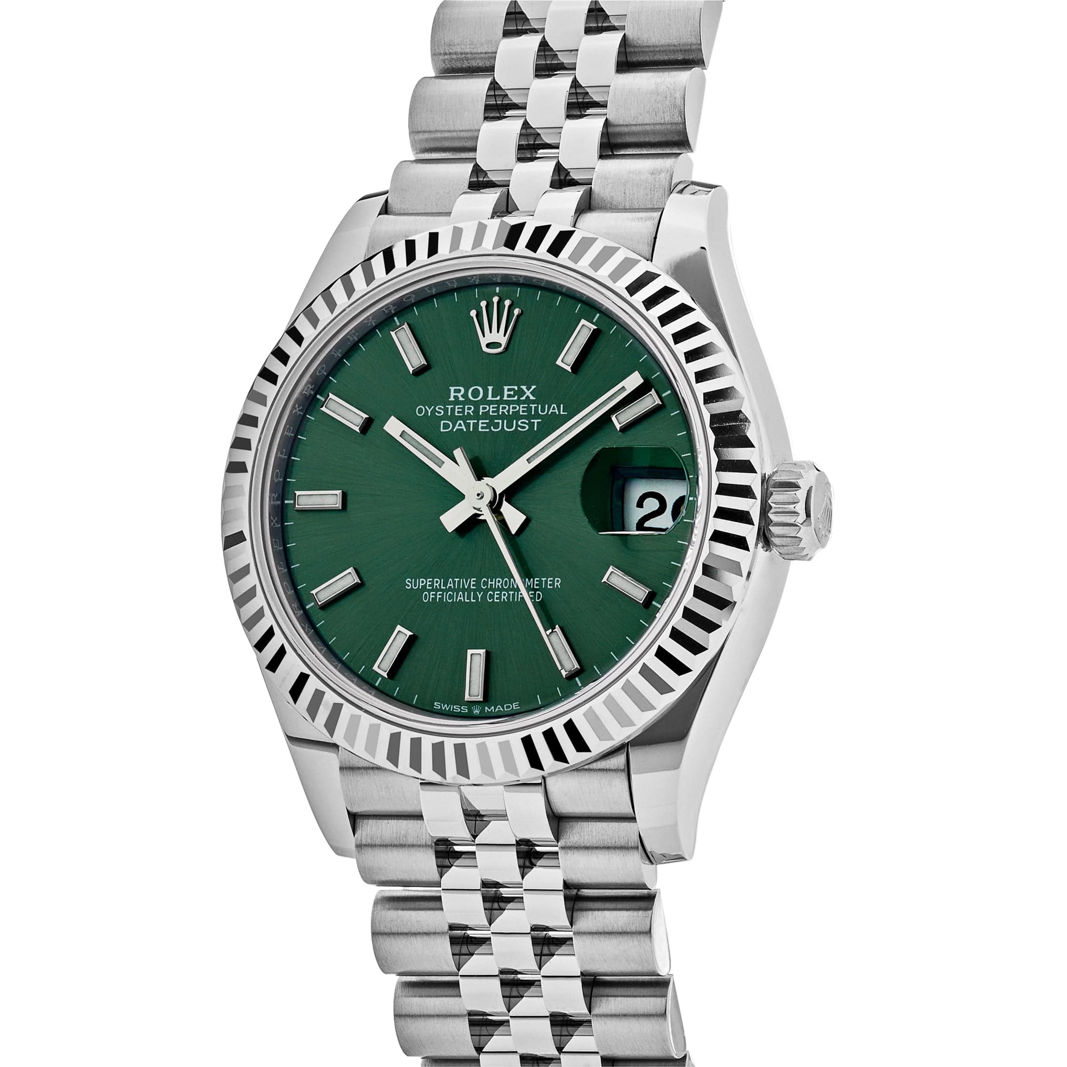 Luxury Watch Rolex Datejust 31 Ladies'  Stainless Steel Mint Green Dial Jubilee  278274 Wrist Aficionado