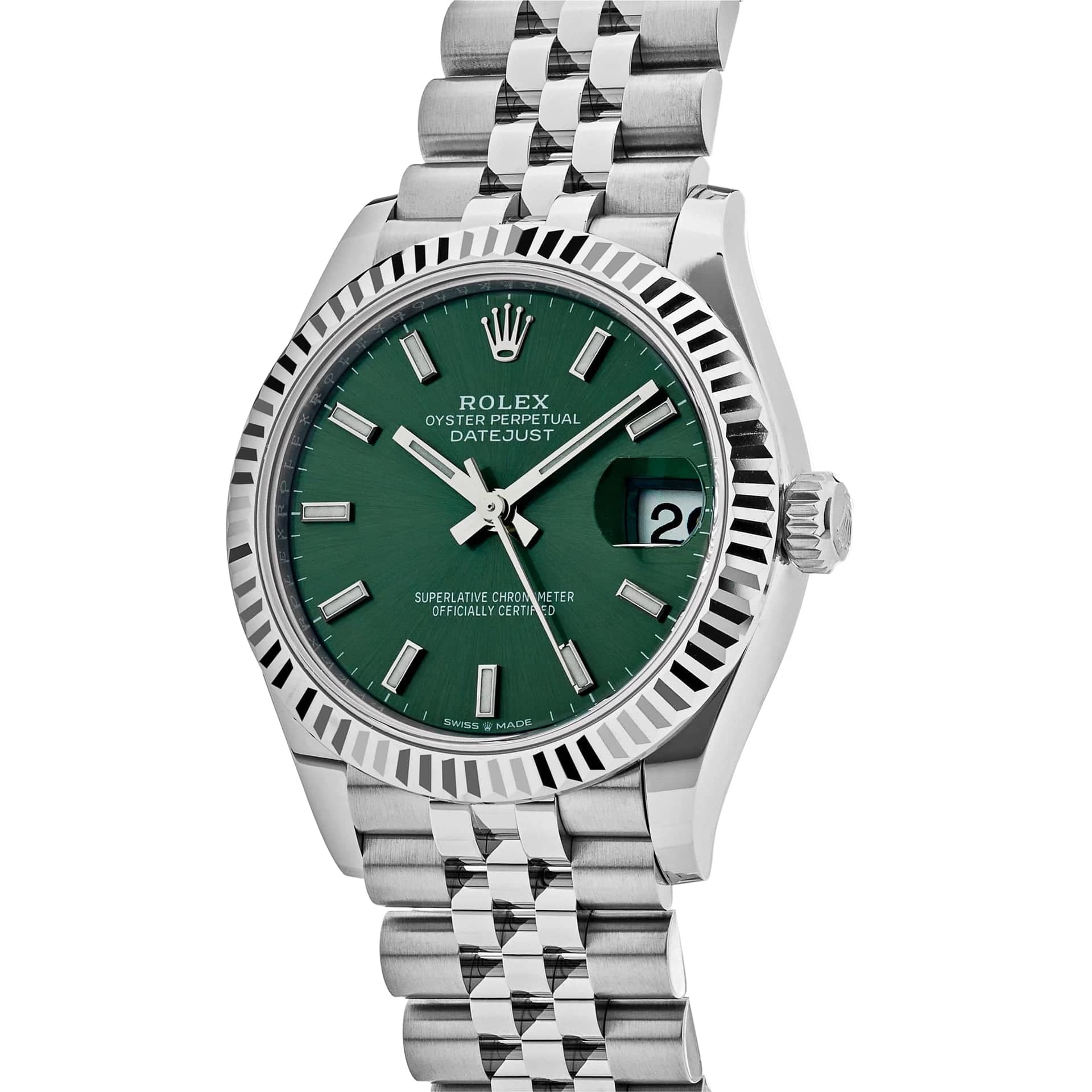 Luxury Watch Rolex Datejust 31 Ladies'  Stainless Steel Mint Green Dial Jubilee  278274 Wrist Aficionado