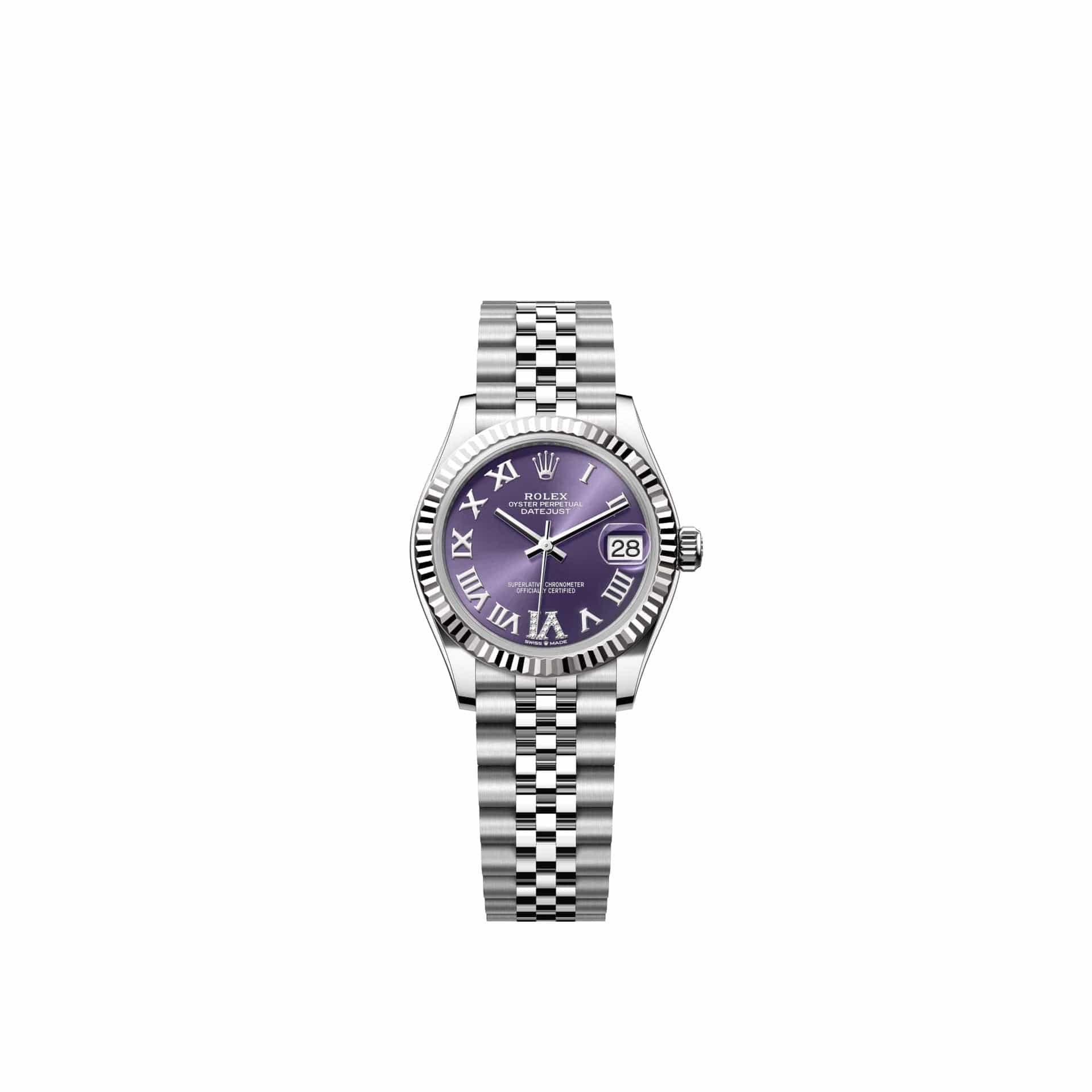 Rolex Datejust 31 278274 Stainless Steel Aubergine Diamond Roman Dial Jubilee (2026)