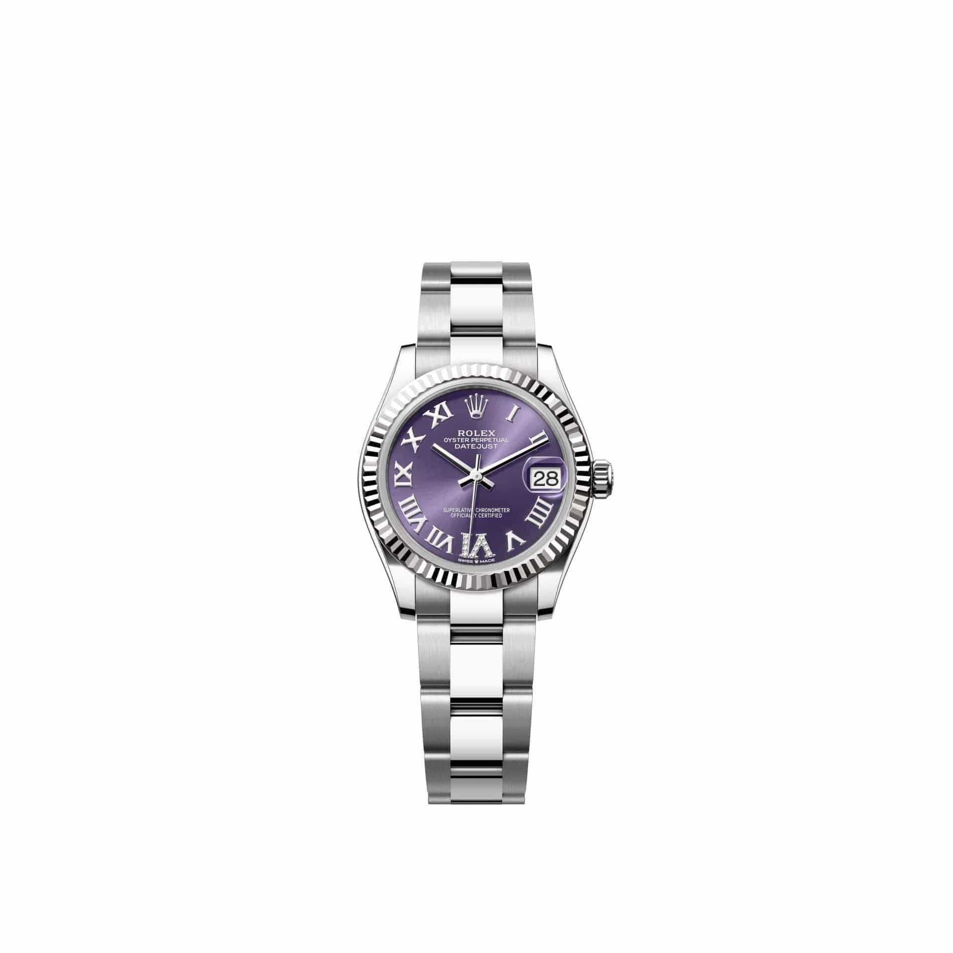 Rolex Datejust 31 278274 Stainless Steel Aubergine Diamond Roman Dial Oyster (2026)