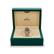 Rolex Datejust 31 278275 'Ladies' Rose Gold Chocolate Roman Numerals Diamond Dial (2022)