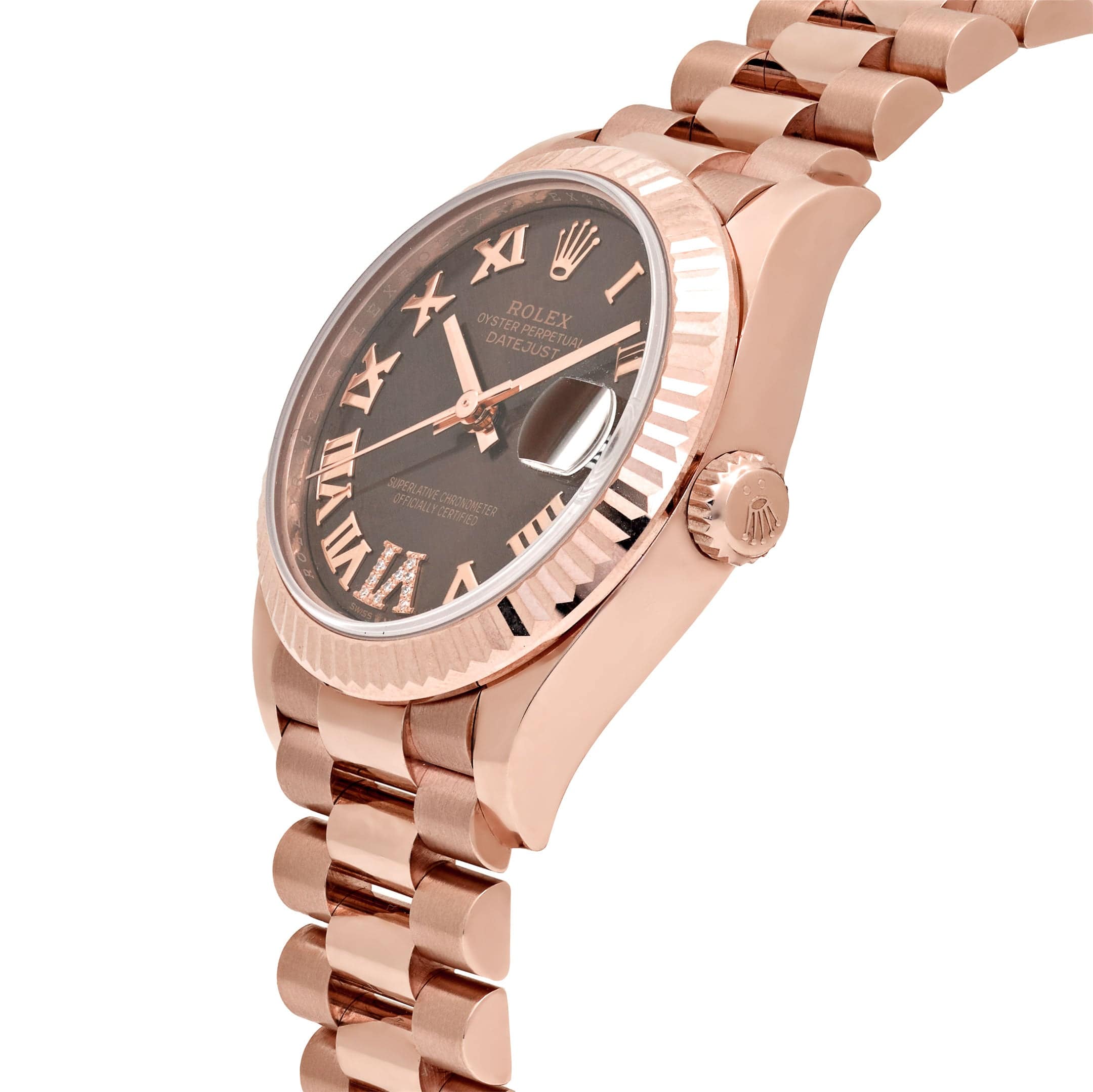 Rolex Datejust 31 278275 'Ladies' Rose Gold Chocolate Roman Numerals Diamond Dial (2026)