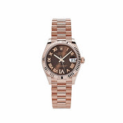 Rolex Datejust 31 278275 'Ladies' Rose Gold Chocolate Roman Numerals Diamond Dial (2026)
