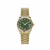 Rolex Datejust 31 278278 'Ladies' Yellow Gold Diamond Green Dial President