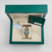Rolex Datejust 31 278278 'Ladies' Yellow Gold Malachite Diamond Dial (2021)