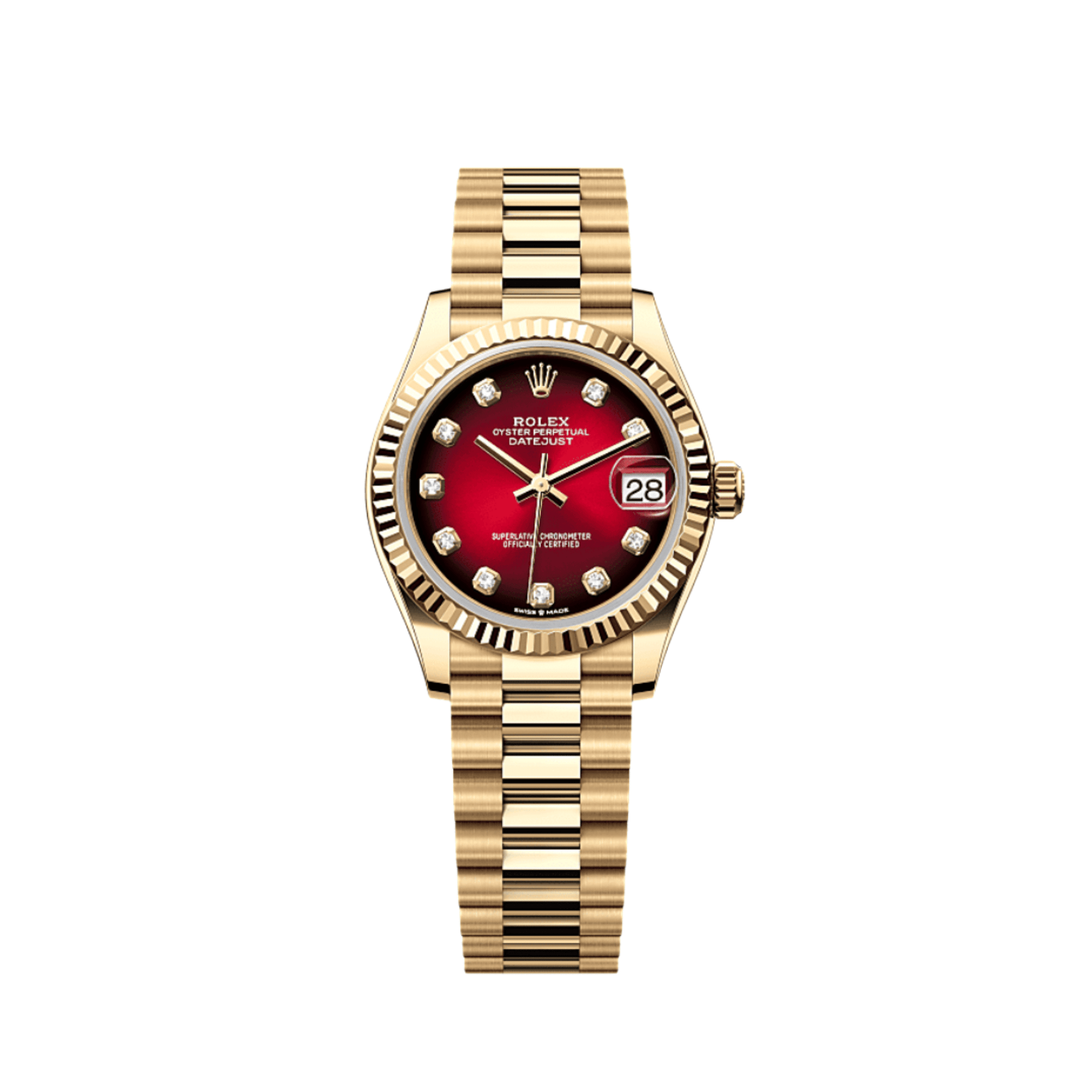 Rolex Datejust  278278 Yellow Gold Red Ombre Diamond Dial (2025)