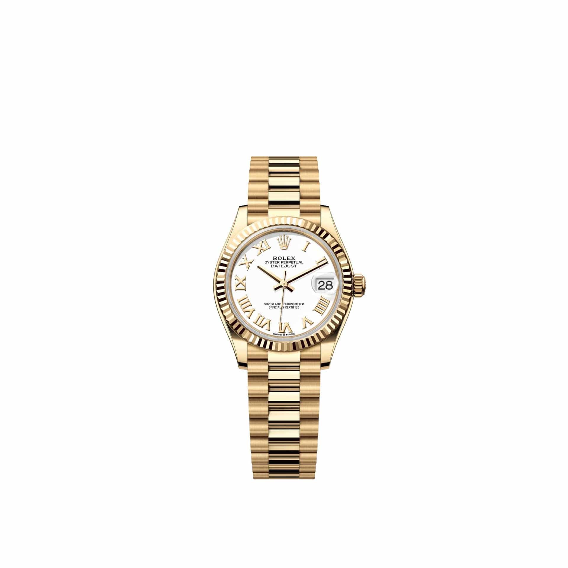 Rolex Datejust 31 278278 Yellow Gold White Roman Dial President (2026)