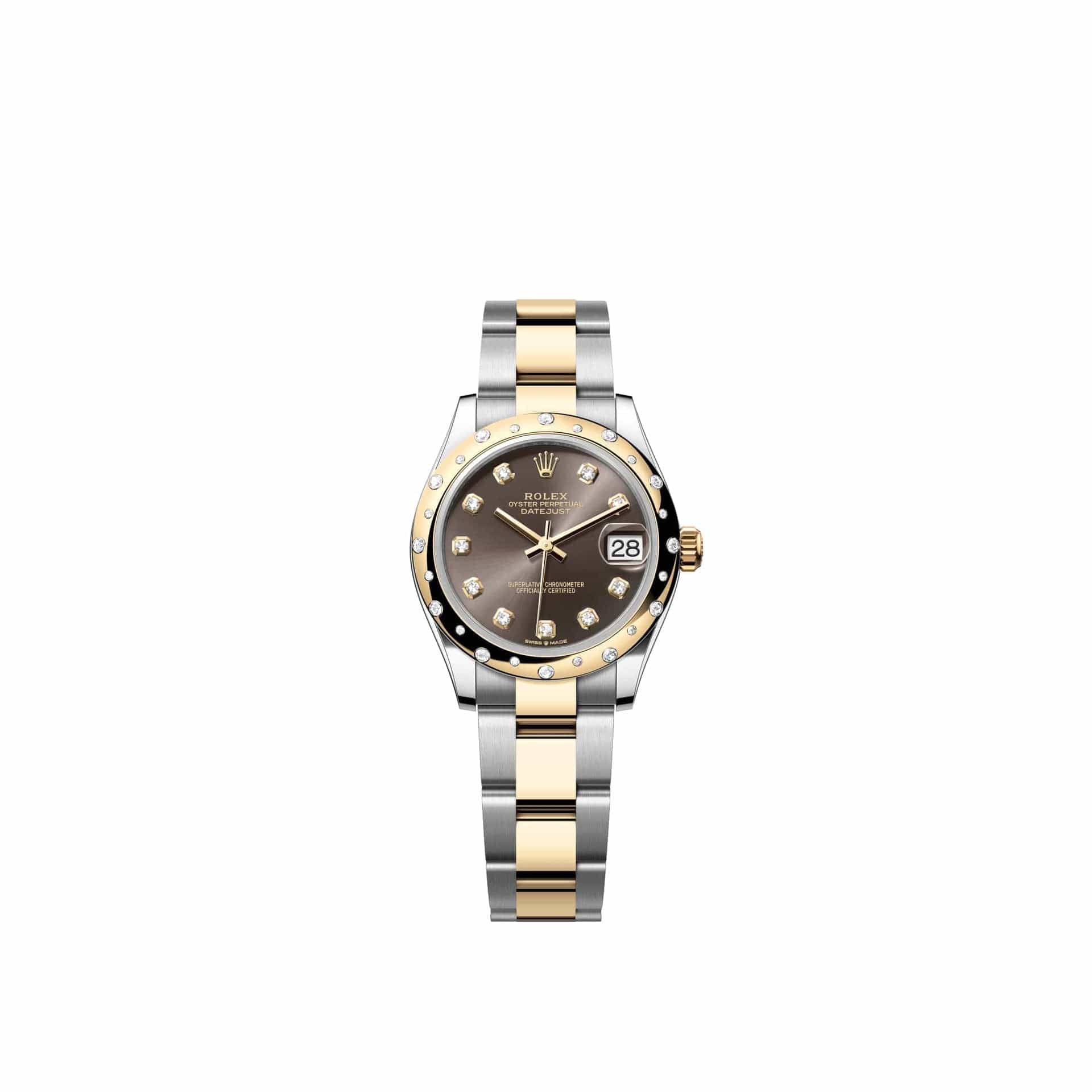 Rolex Datejust 31 278343RBR Yellow Gold Stainless Steel Dark Grey Diamond Dial Oyster Diamond Bezel (2026)