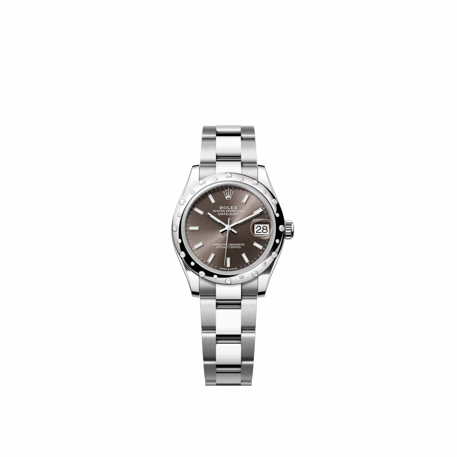 Rolex Datejust 31 278344RBR Stainless Steel Dark Grey Dial Oyster Diamond Bezel (2026)
