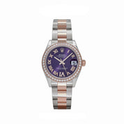 Rolex Datejust 31 278381RBR 'Ladies' Stainless Steel Rose Gold Aubergine Purple Dial Diamond Bezel Oyster (2022)