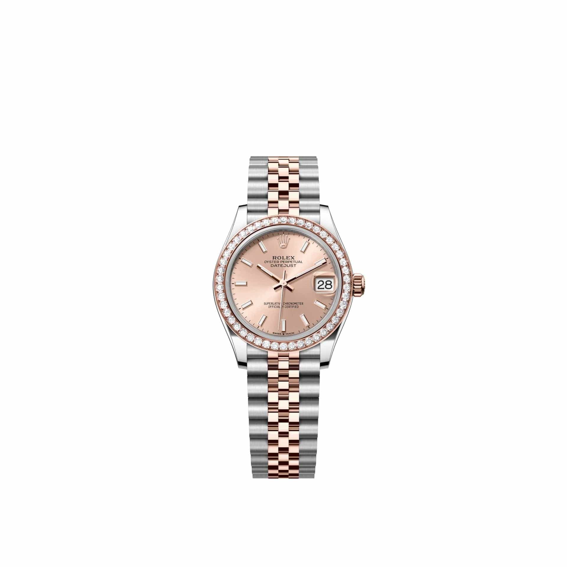 Rolex Datejust 31 278381RBR Rose Gold Stainless Steel Rose Dial Jubilee Diamond Bezel (2026)