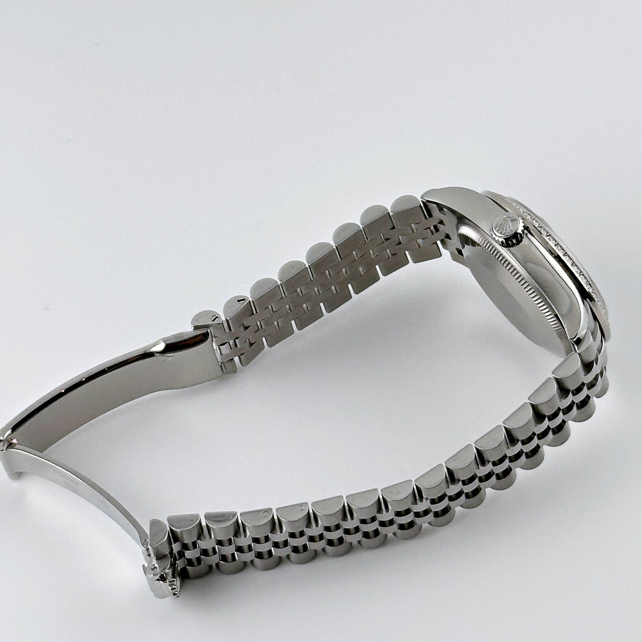 Rolex Datejust 31 278384RBR 'Ladies' Stainless Steel Diamond Bezel Violet Roman Dial Jubilee