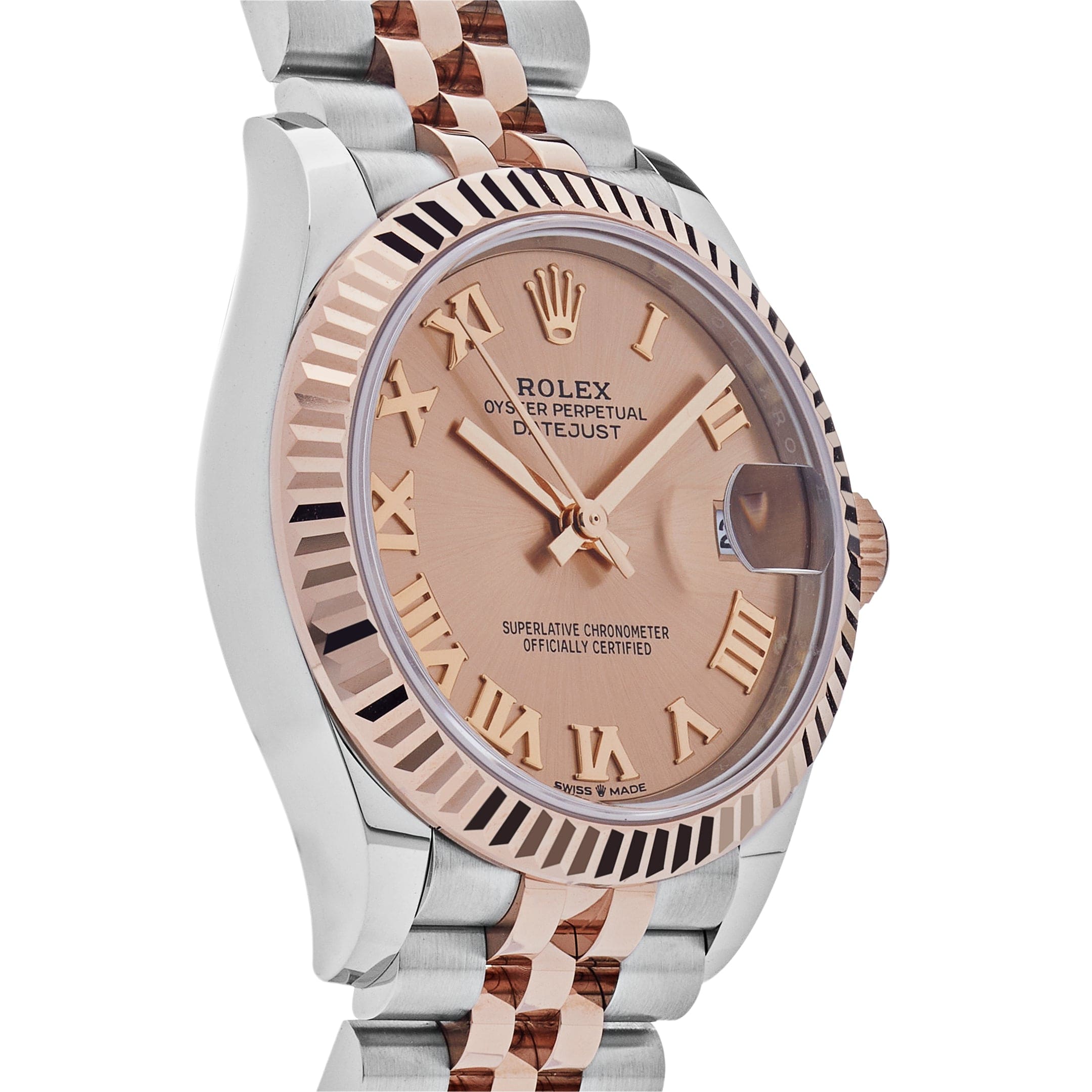 Luxury Watch Rolex Datejust 31 Rose Gold Stainless Steel Rose Dial Roman Numerals Jubilee 278271 Wrist Aficionado