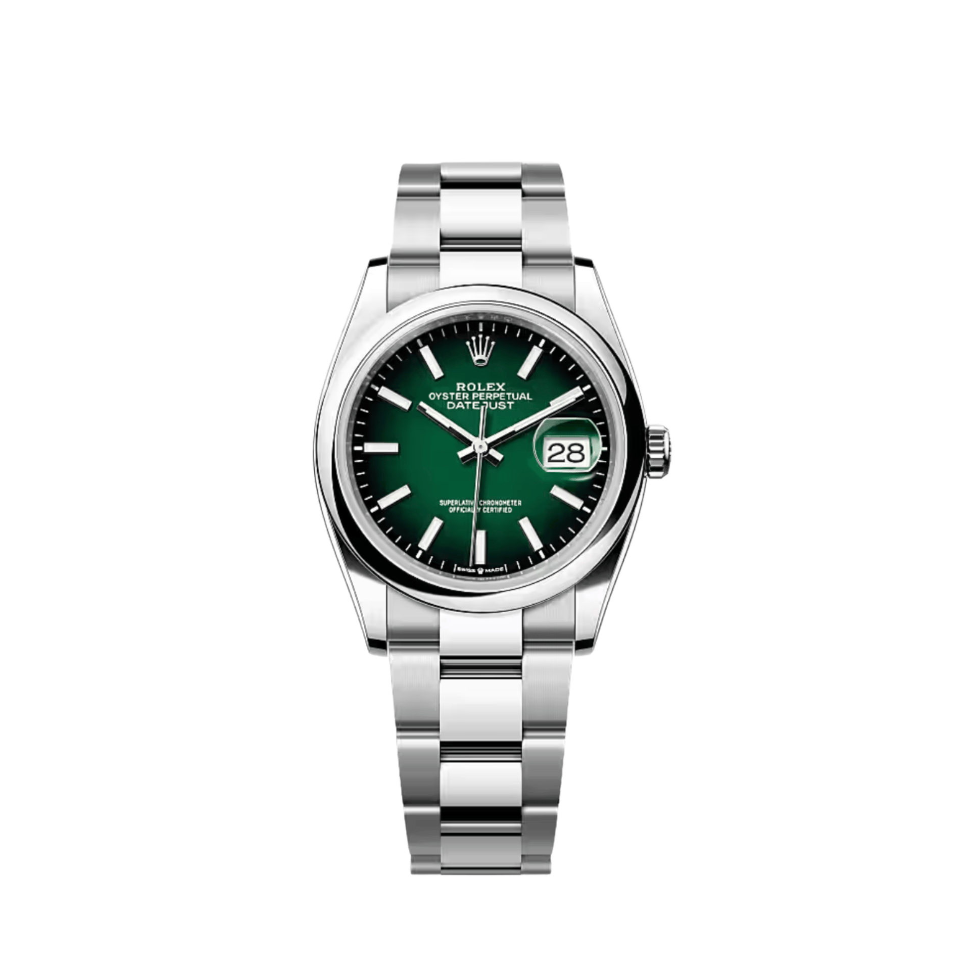 Rolex Datejust 36 126200 Stainless Steel Green Ombré Dial Oyster (2026)