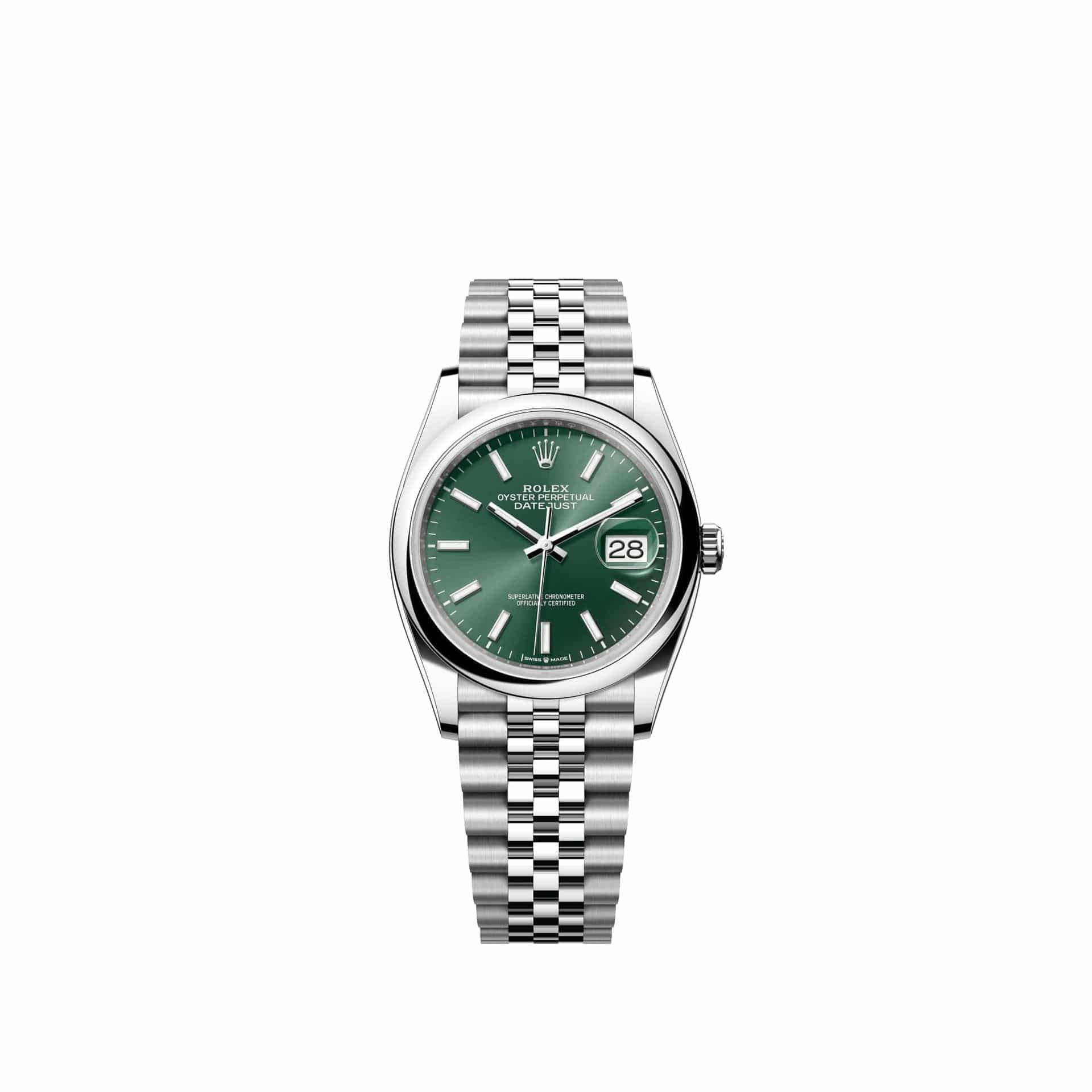Rolex Datejust 36 126200 Stainless Steel Mint Green Dial Jubilee (2026)