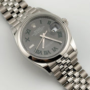 Rolex Datejust 36 126200 Stainless Steel 'Wimbledon' Slate Dial Jubilee (2026)