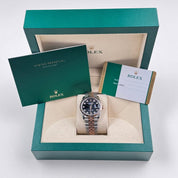 Rolex Datejust 126231 Rose Gold Stainless Steel Black Diamond Dial
