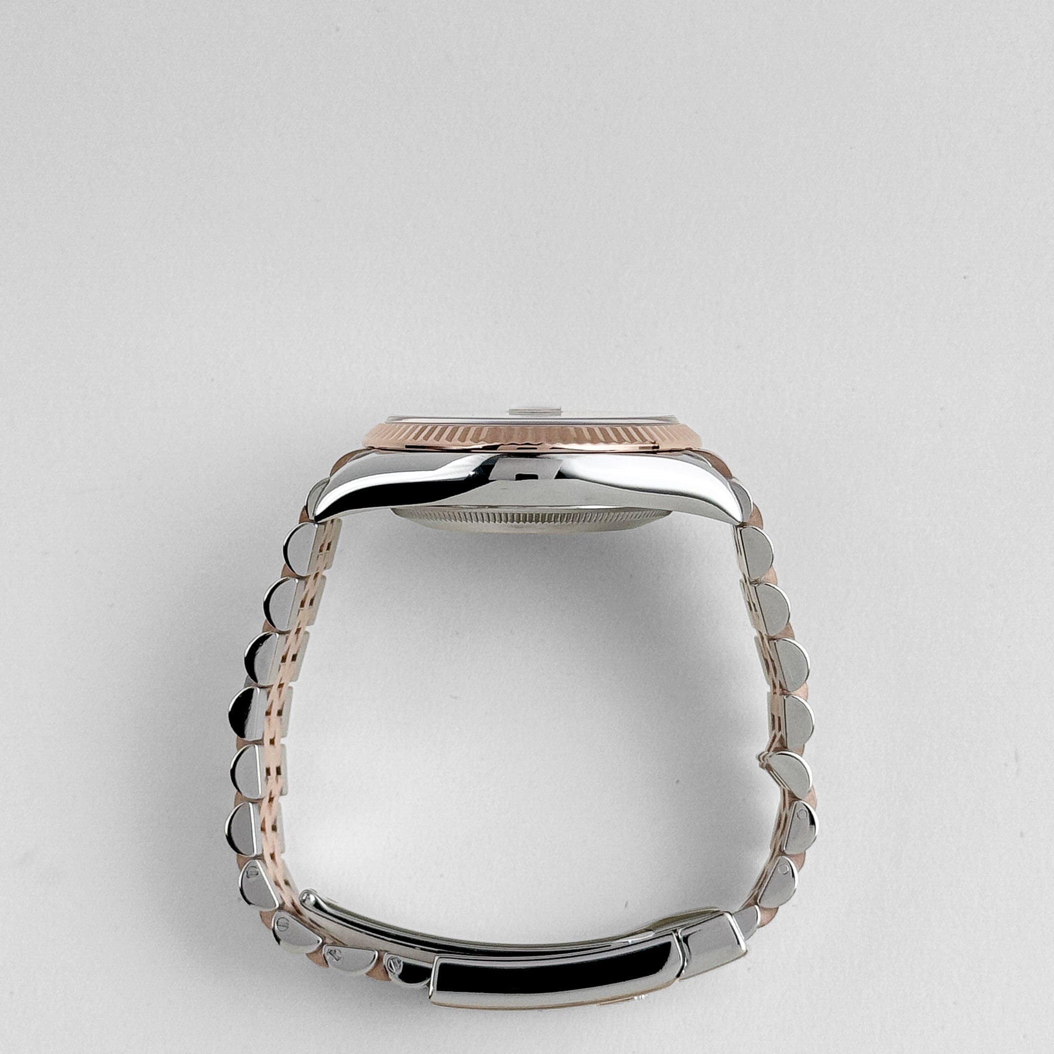 Rolex Datejust 36 126231 Rose Gold Stainless Steel Black Diamond Dial