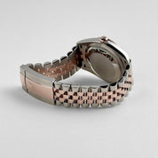 Rolex Datejust 36 126231 Rose Gold Stainless Steel Black Diamond Dial