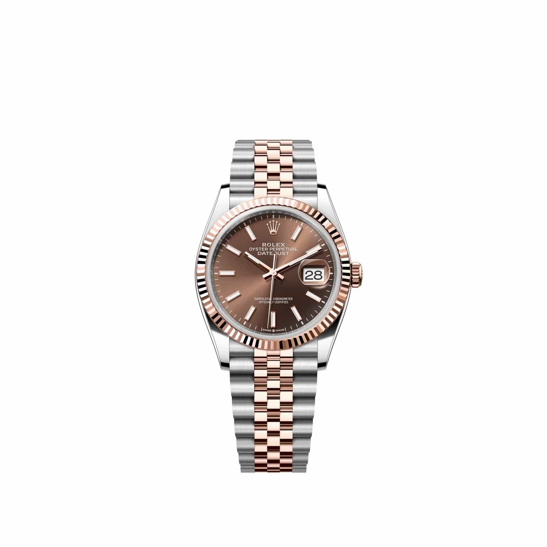 Rolex Datejust 36 126231 Rose Gold Stainless Steel Chocolate Dial Jubilee (2026)