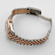 Rolex Datejust 36 126231 Rose Gold Stainless Steel Dark Rhodium Roman Numerals Diamond Dial Jubilee (2020)